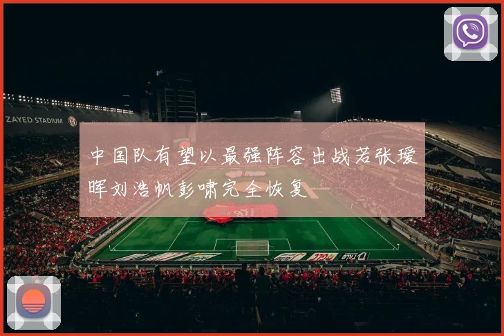 中国队有望以最强阵容出战若张瑷晖刘浩帆彭啸完全恢复
